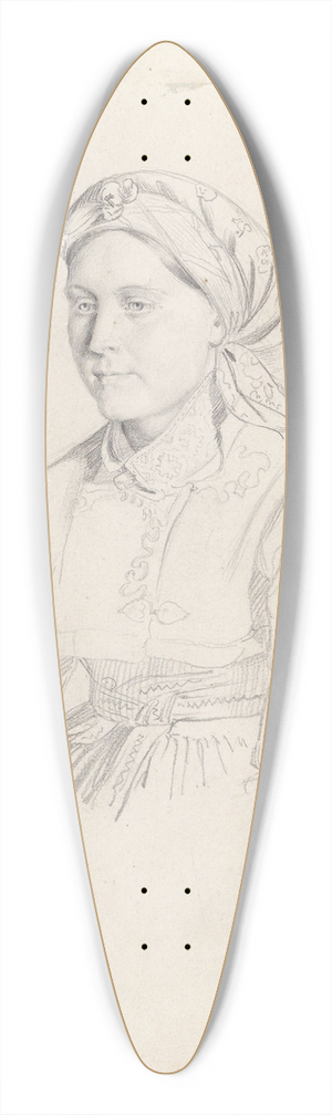 Adolph Tidemand - Anna Hansdatter, Heddal 39.3 inch art pintail longboard deck