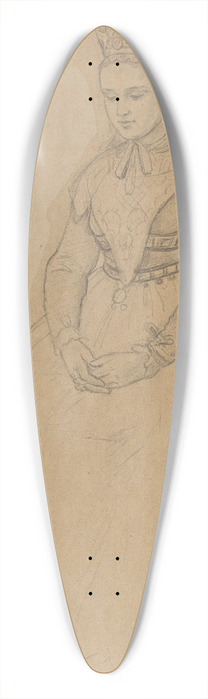 Adolph Tidemand - Brud 39.3 inch art pintail longboard deck