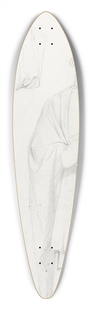 Adolph Tidemand - Draperistudier 39.3 inch art pintail longboard deck