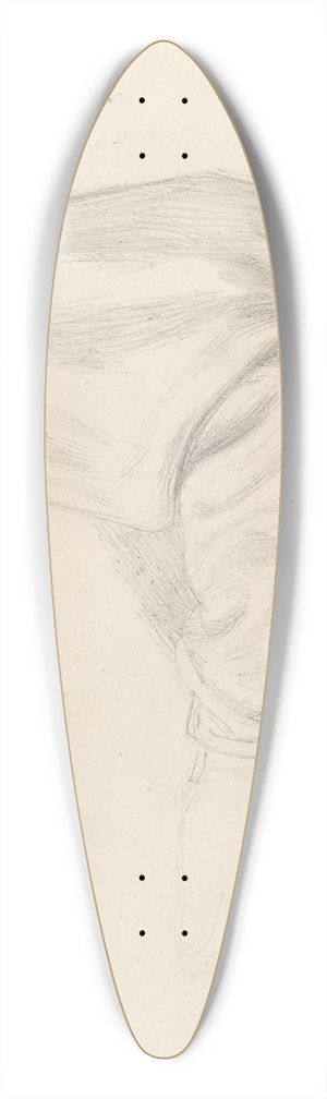 Adolph Tidemand - Drapery study 39.3 inch art pintail longboard deck