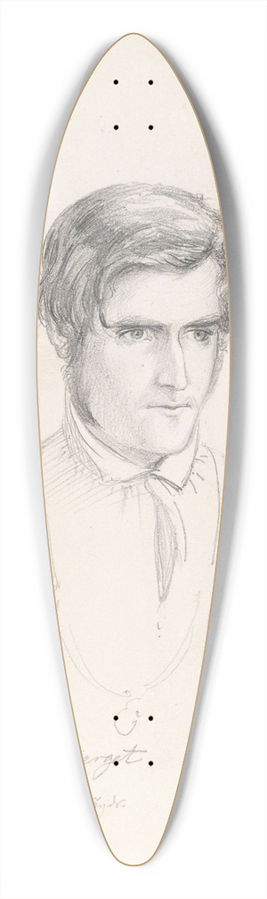 Adolph Tidemand - Even Fanbjerget 39.3 inch art pintail longboard deck