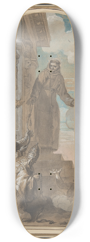 Jan Erasmus Quellinus - The Distribution of the Franciscan Cords 8.25 inch art skate deck
