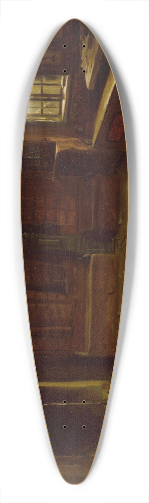 Adolph Tidemand - Farm Interior 39.3 inch art pintail longboard deck