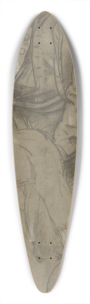 Adolph Tidemand - Figure of a Man Leaning Forward 39.3 inch art pintail longboard deck