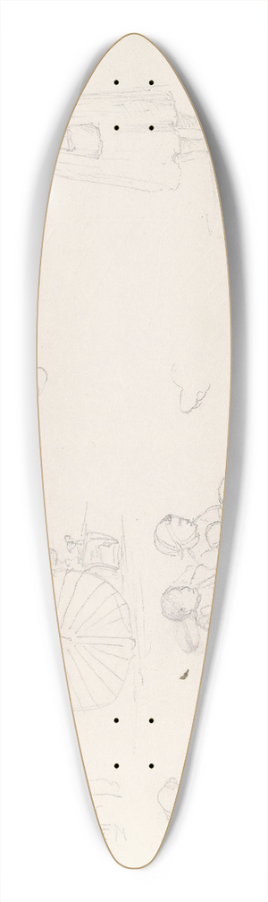 Adolph Tidemand - Figur- og btstudier 39.3 inch art pintail longboard deck