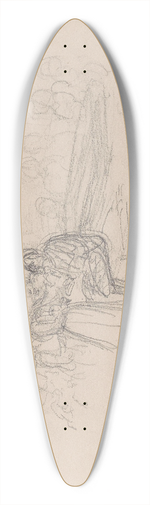 Adolph Tidemand - Figurscene i interir 39.3 inch art pintail longboard deck