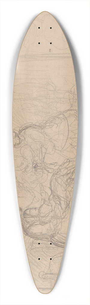 Adolph Tidemand - Figurscene i interir 39.3 inch art pintail longboard deck
