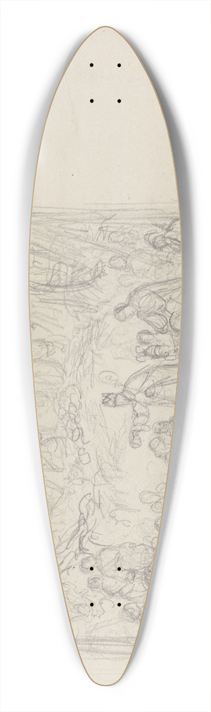 Adolph Tidemand - Figurscene med kroning 39.3 inch art pintail longboard deck