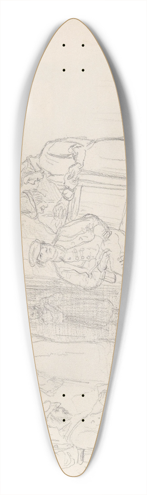 Adolph Tidemand - Figurscene, Ns 39.3 inch art pintail longboard deck