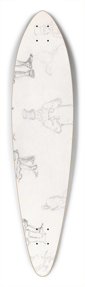Adolph Tidemand - Figurstudier 39.3 inch art pintail longboard deck