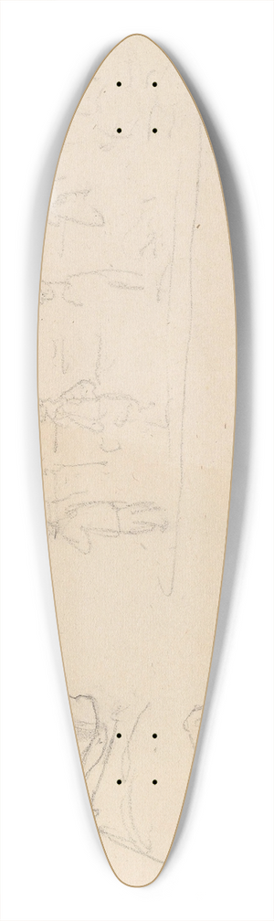 Adolph Tidemand - Figurstudier 39.3 inch art pintail longboard deck