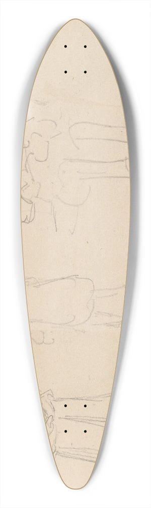 Adolph Tidemand - Figurstudier 39.3 inch art pintail longboard deck