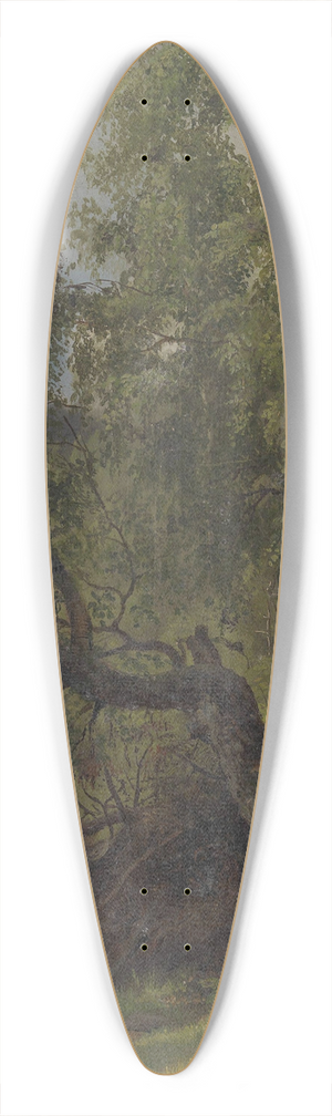 Adolph Tidemand - Forest Study from Numedal 39.3 inch art pintail longboard deck