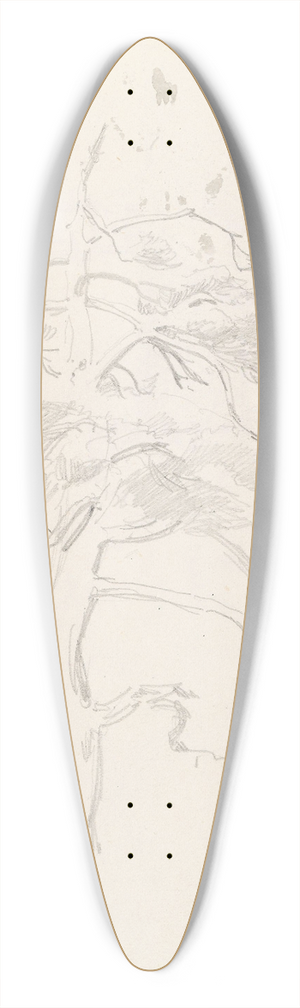 Adolph Tidemand - Furu 39.3 inch art pintail longboard deck