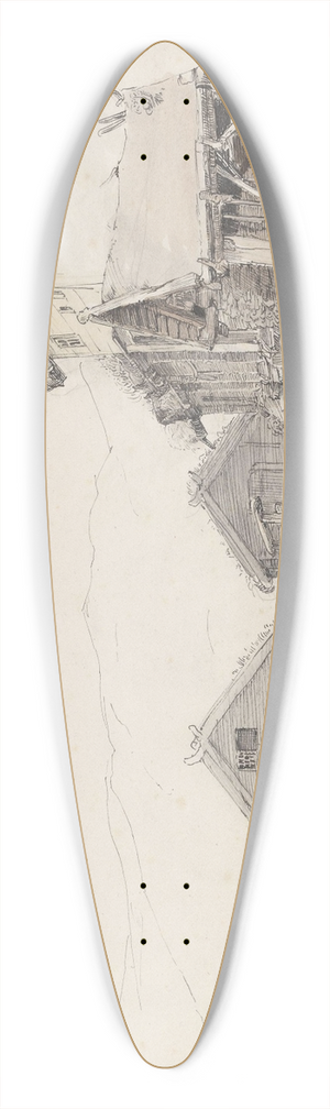 Adolph Tidemand - Grdstun, Vinje 39.3 inch art pintail longboard deck