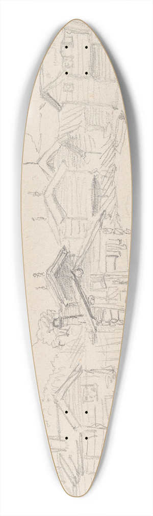 Adolph Tidemand - Gulsvik 39.3 inch art pintail longboard deck