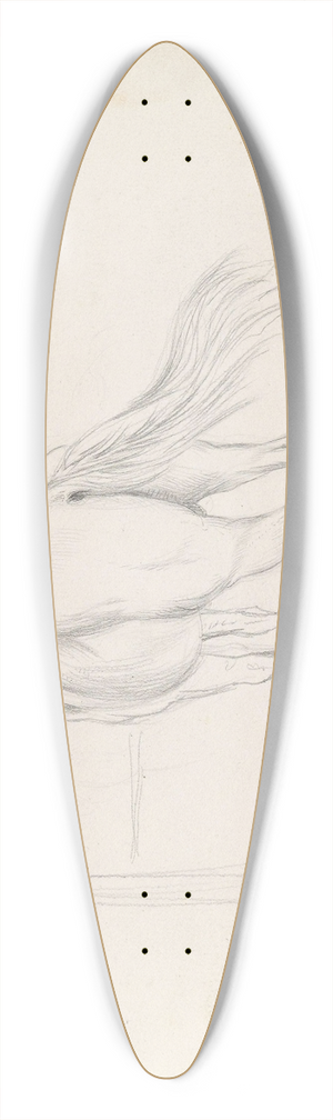Adolph Tidemand - Horse 39.3 inch art pintail longboard deck