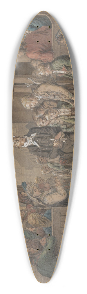 Adolph Tidemand - Katekisasjon 39.3 inch art pintail longboard deck
