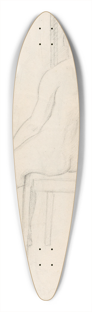 Adolph Tidemand - Kvinneakt 39.3 inch art pintail longboard deck