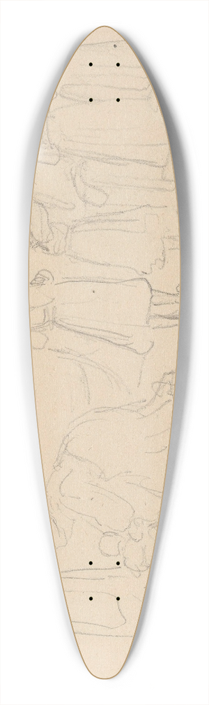 Adolph Tidemand - Kvinner p stranden 39.3 inch art pintail longboard deck