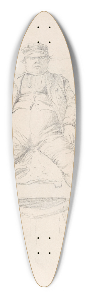 Adolph Tidemand - Mann i baugen p en bt 39.3 inch art pintail longboard deck