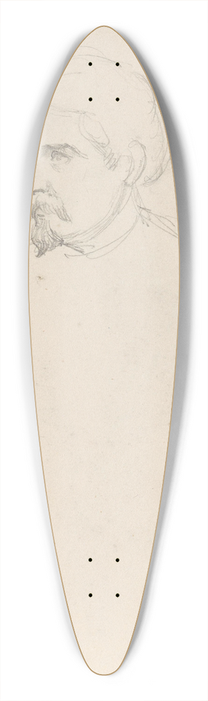 Adolph Tidemand - Mannshode 39.3 inch art pintail longboard deck