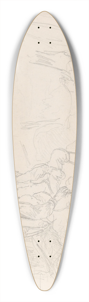 Adolph Tidemand - Rast p Rissen 39.3 inch art pintail longboard deck