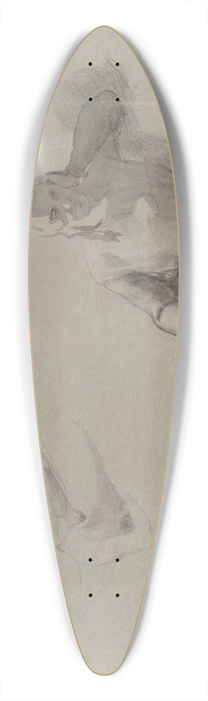 Adolph Tidemand - Sittende mann i rustning 39.3 inch art pintail longboard deck