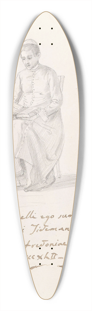 Adolph Tidemand - Sittende prest 39.3 inch art pintail longboard deck