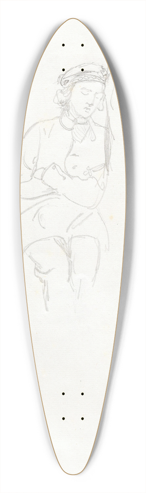 Adolph Tidemand - Sovende mannsfigur 39.3 inch art pintail longboard deck