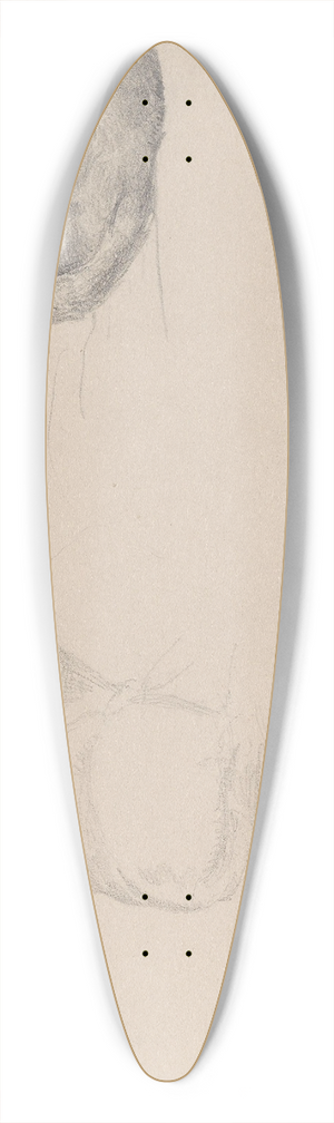Adolph Tidemand - Studies of a sleeping cat 39.3 inch art pintail longboard deck