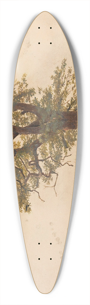 Adolph Tidemand - Study of an Oak 39.3 inch art pintail longboard deck