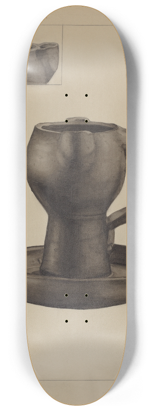 Janet Riza - Grease Lamp 8.25 inch art skate deck