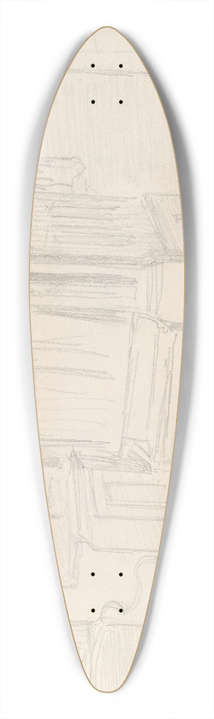 Adolph Tidemand - Stueinterir, Rttvik 39.3 inch art pintail longboard deck