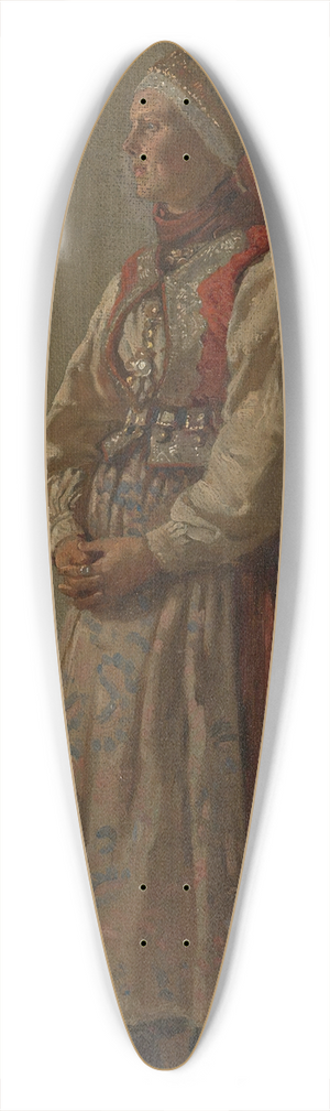 Adolph Tidemand - Thora Ingebretsdatter Gulsvig 39.3 inch art pintail longboard deck