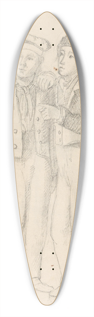 Adolph Tidemand - To gutter 39.3 inch art pintail longboard deck