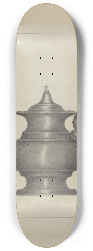 Janet Riza - Pewter Teapot 8.25 inch art skate deck