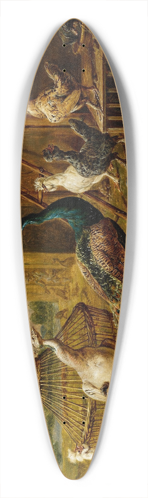 Adriaen van Utrecht - Poultry Farm 39.3 inch art pintail longboard deck
