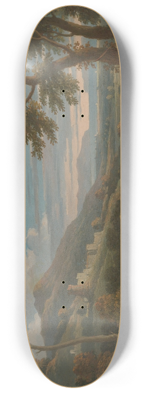 Jan Frans Van Bloemen - A Classical Landscape With Peasants In The Foreground 8.25 inch art skate deck