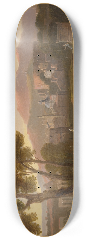 Jan Frans Van Bloemen - Outside The City Walls 8.25 inch art skate deck