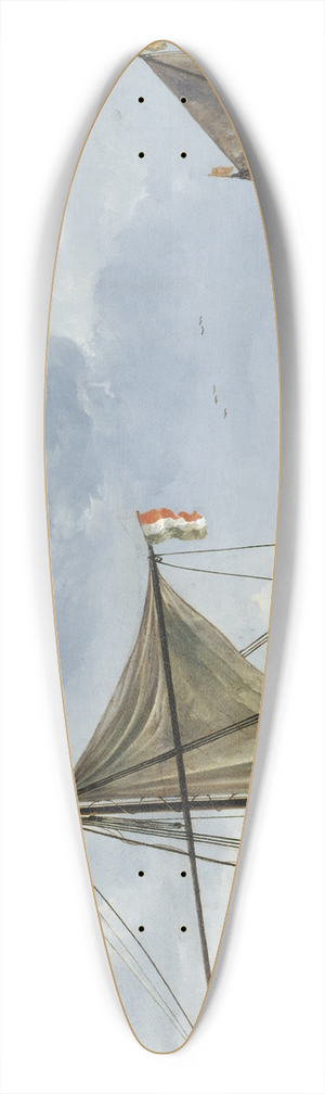 Aelbert Cuyp - The Passage Boat 39.3 inch art pintail longboard deck