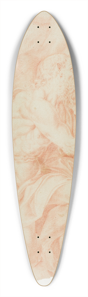 After Agostino Carracci - Saint Jerome 39.3 inch art pintail longboard deck