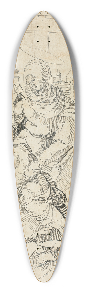 After Albrecht Drer - Pieta 39.3 inch art pintail longboard deck