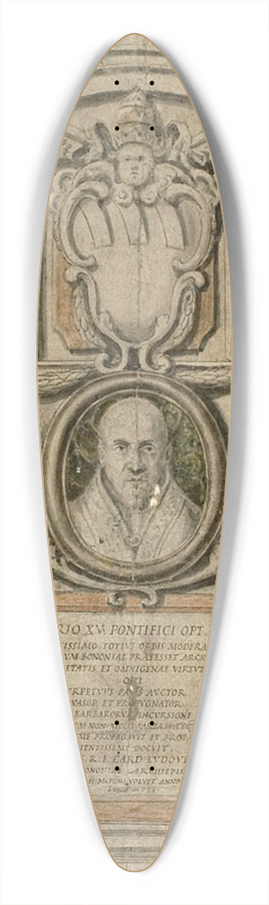After Alessandro Algardi - Design for Memorial to Pope Gregory XV 39.3 inch art pintail longboard deck