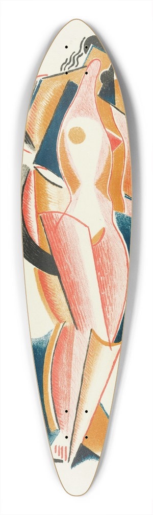 After Auguste Rodin - Abstract Nude 39.3 inch art pintail longboard deck