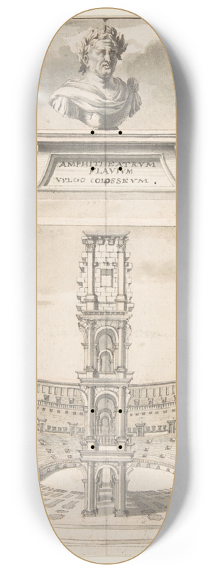 Jan Goeree - A Reconstruction of the Colosseum in Cross-Section 8.25 inch art skate deck