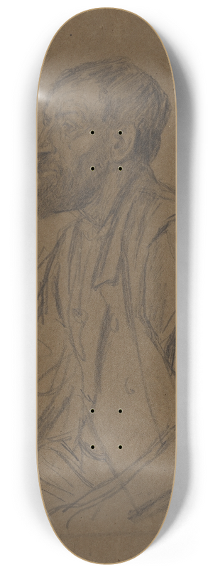 Alphonse Legros - Study of a Workman 8.25 inch art skate deck