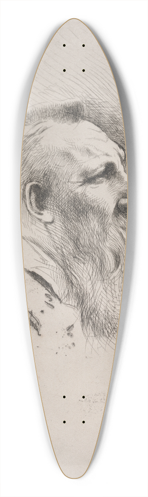 Albert Besnard - Auguste Rodin 39.3 inch art pintail longboard deck