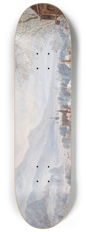 Jan Griffier - Winter Scene with Skaters 8.25 inch art skate deck