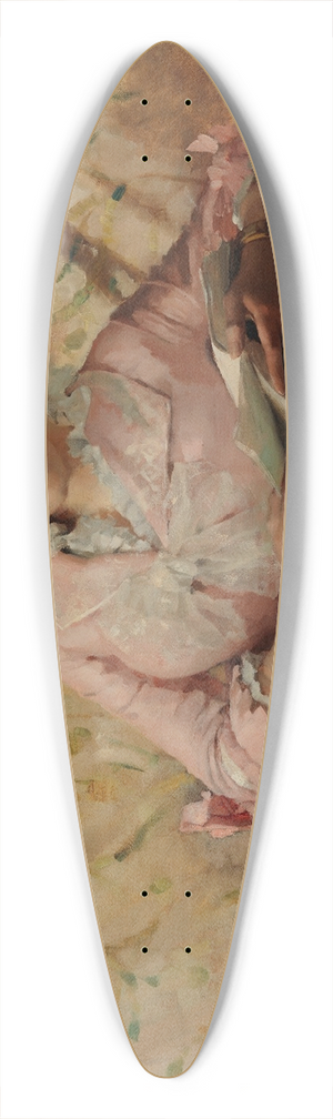 Albert Edelfelt - Reading Parisienne 39.3 inch art pintail longboard deck